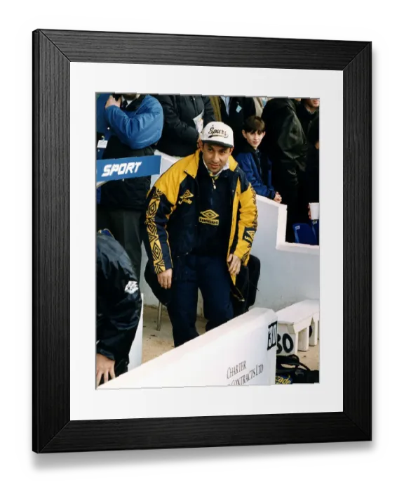 Framed Print : Ossie Ardiles manager of Tottenham Hotspur Football club in the match againgst Blackburn