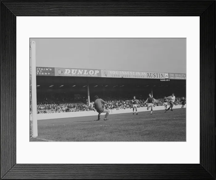 Framed Print : Aston Villa v Chelsea 1966 / 67 Season. Bobby Tambling scores Chelsea Framed Print : Aston Villa v Chelsea 1966 / 67 Season. Bobby Tambling scores Chelsea
