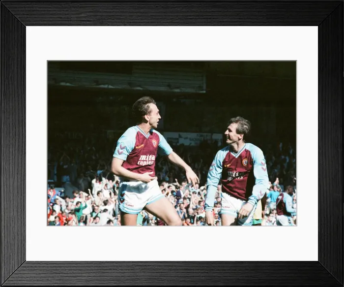 Framed Print : Aston Villa v Norwich City, league match at Villa Park April 1990
