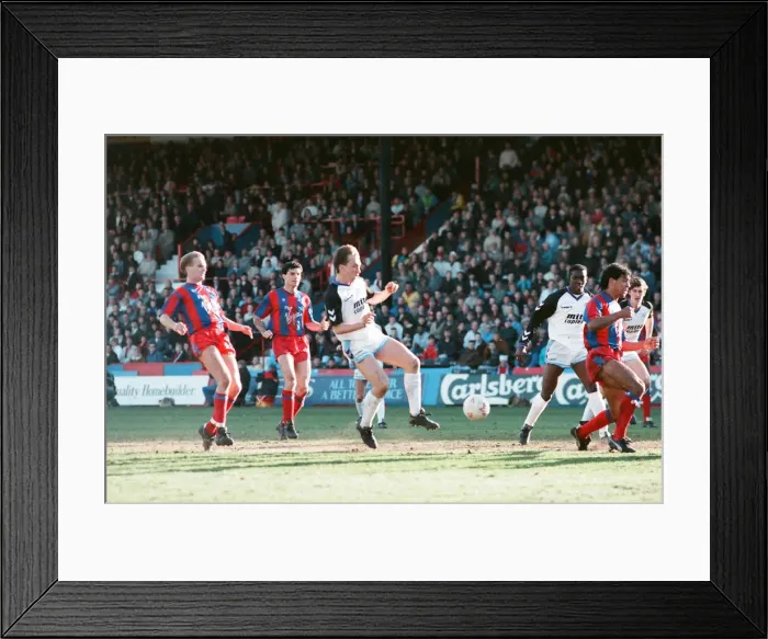 Framed Print : Crystal Palace v Aston Villa, league match at Selhurst Park March 1990