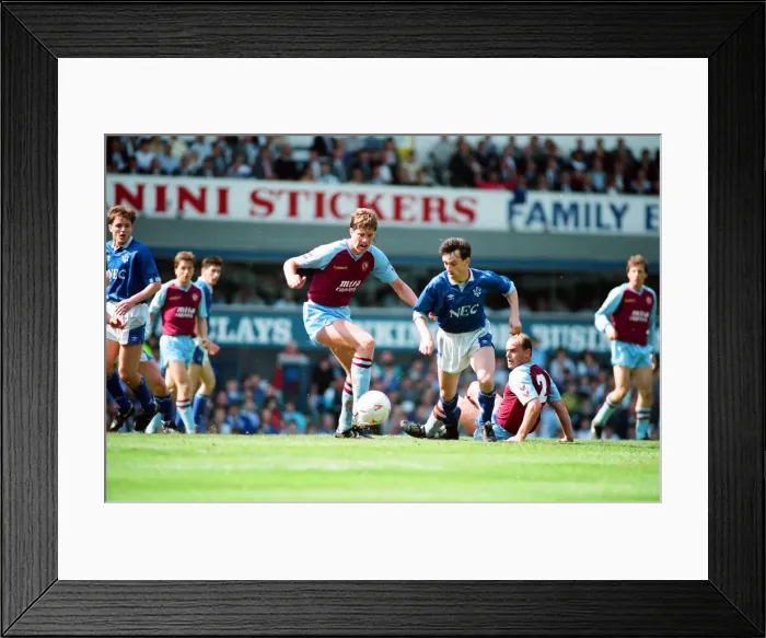 Framed Print : Everton v Aston Villa league match at Goodison Park May 1990 Framed Print : Everton v Aston Villa league match at Goodison Park May 1990