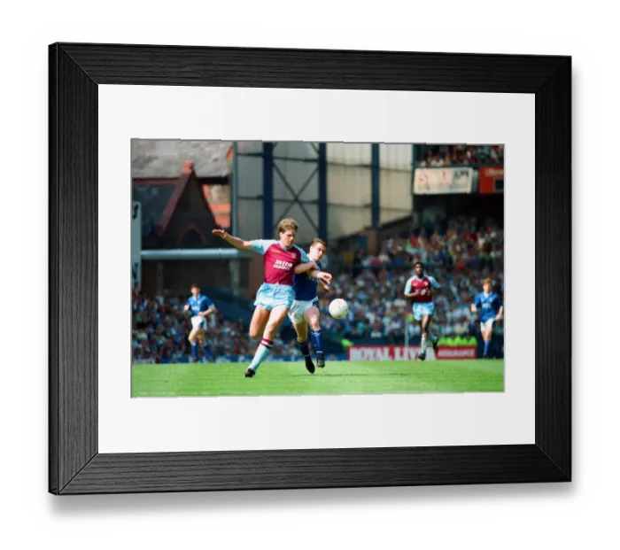 Framed Print : Everton v Aston Villa league match at Goodison Park May 1990 Framed Print : Everton v Aston Villa league match at Goodison Park May 1990