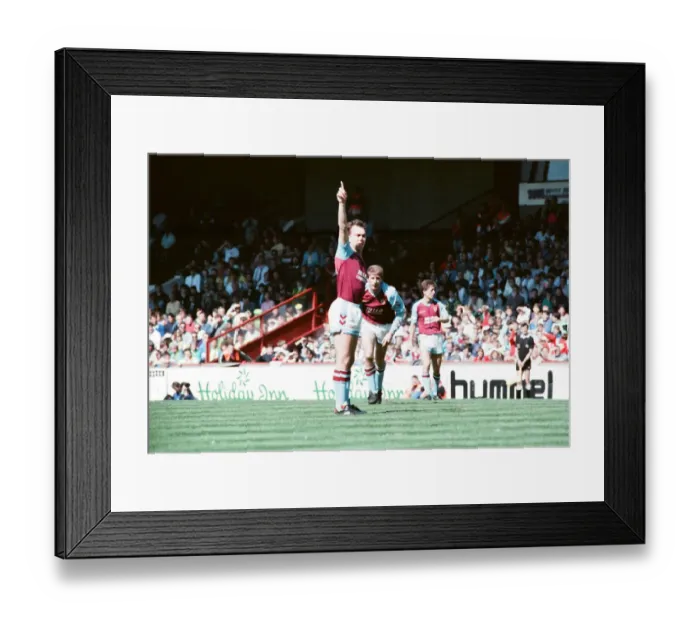 Framed Print : Aston Villa v Norwich City, league match at Villa Park April 1990