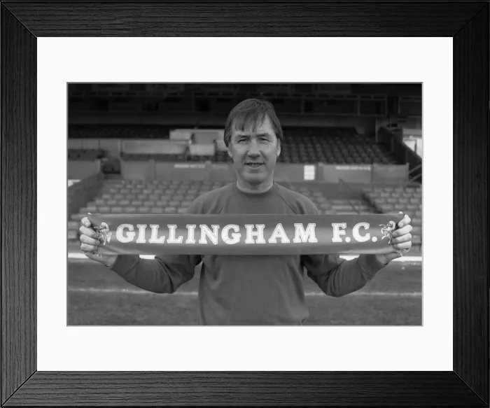 Framed Print : Keith Burkinshaw Gillingham Town FC Fotball Manager 1988-89