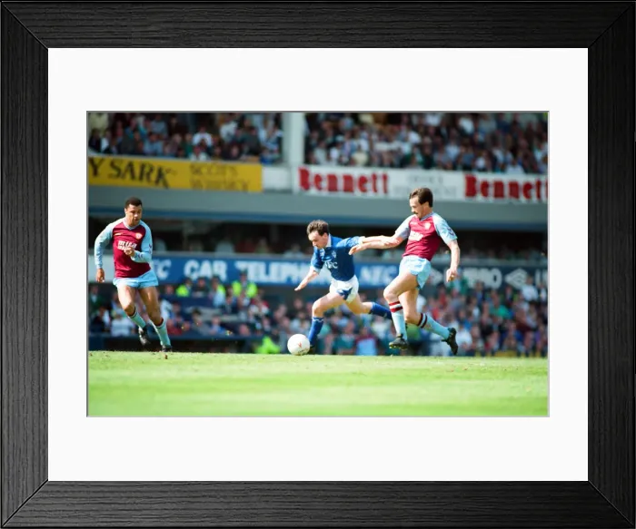 Framed Print : Everton v Aston Villa league match at Goodison Park May 1990