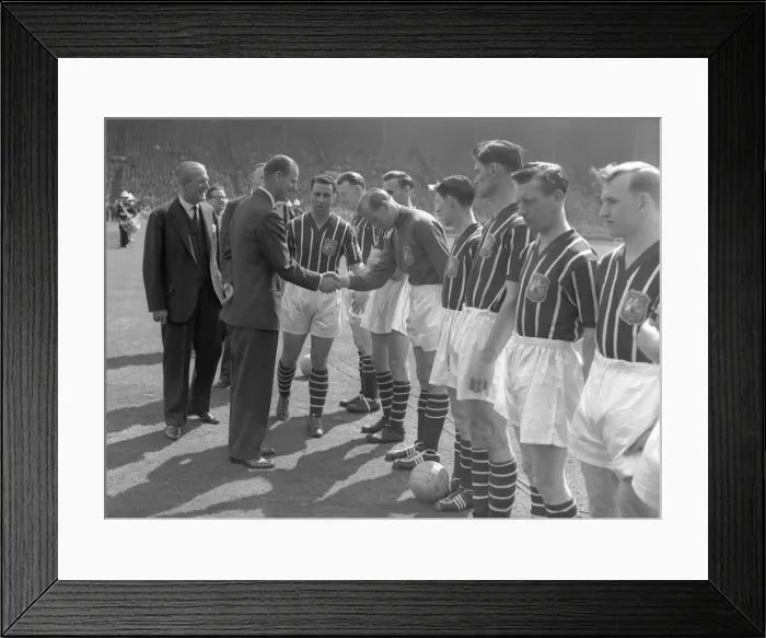 Framed Print : 1956 FA Cup Final. Manchester City 3 v. Birmingham City 1 at Wembley Stadium in London Framed Print : 1956 FA Cup Final. Manchester City 3 v. Birmingham City 1 at Wembley Stadium in London