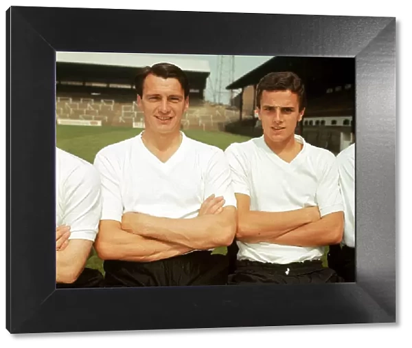 Bobby Robson Fulham football player, pictured with team mate during team photocall at