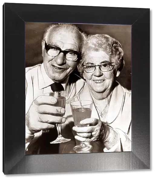 Parents of Bobby Robson England football manager lift their glasses in toast February