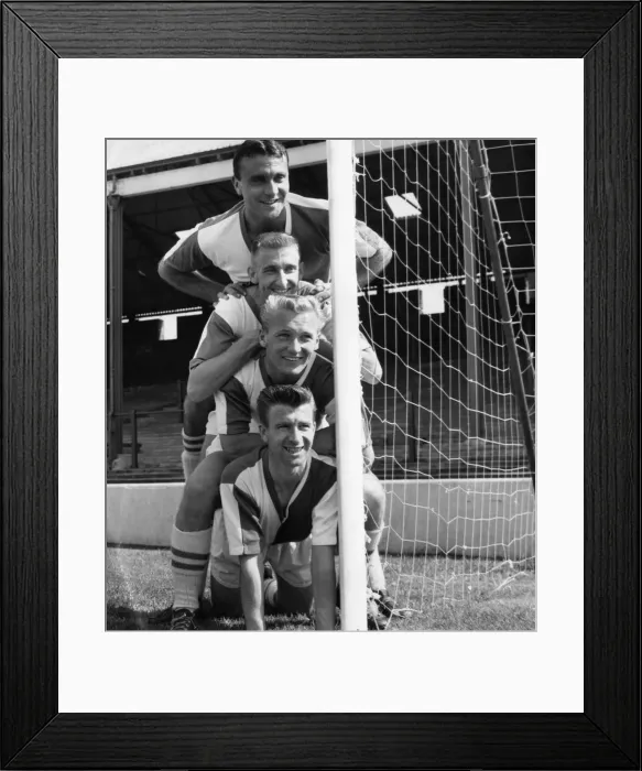 Framed Print : Blackburn Rovers football players (from top) Matt Woods, Alex McLeod Framed Print : Blackburn Rovers football players (from top) Matt Woods, Alex McLeod