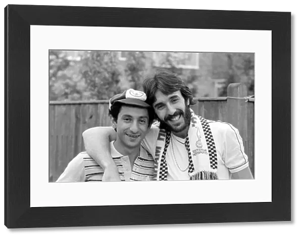 Ricardo Villa and Ossie Ardiles the day after winning the FA Cup. 15th May 1981