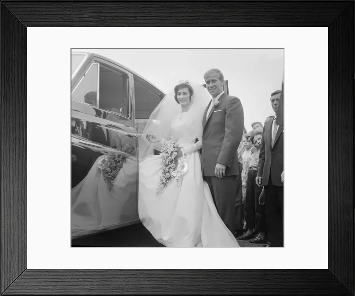 Framed Print : Manchester United and England footballer Bobby Charlton with his bride Framed Print : Manchester United and England footballer Bobby Charlton with his bride