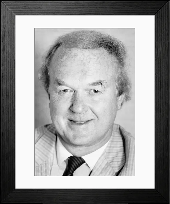 Framed Print : Archie MacPherson sports commentator and television presenter circa 1988 Framed Print : Archie MacPherson sports commentator and television presenter circa 1988