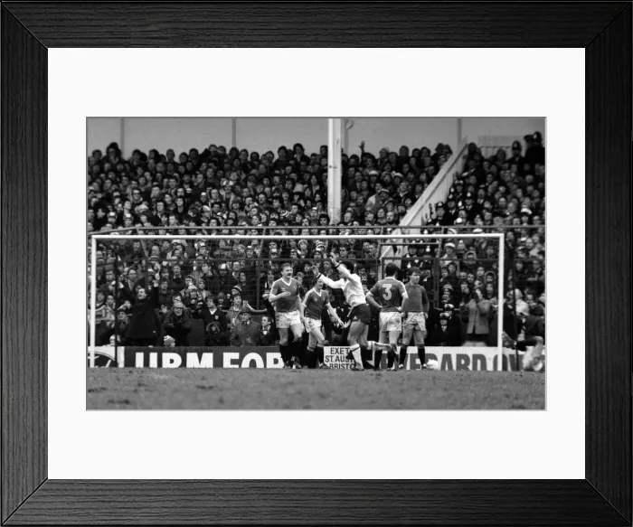 Framed Print : FA Cup 5th Round. Tottenham Hotspur 2 v. Exeter City 0. Spurs score Framed Print : FA Cup 5th Round. Tottenham Hotspur 2 v. Exeter City 0. Spurs score