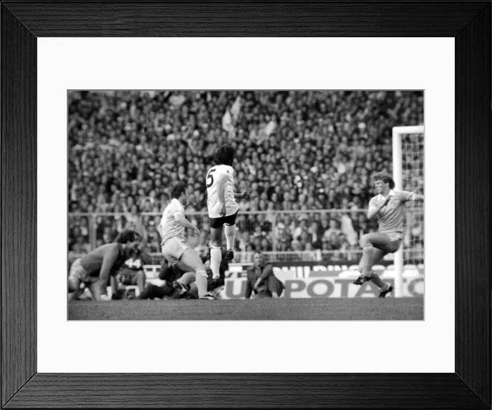 Framed Print : Spurs celebrate thir goal through Ricardo Villa. 14th May 1981 Framed Print : Spurs celebrate thir goal through Ricardo Villa. 14th May 1981