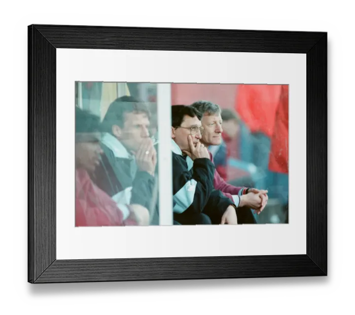 Framed Print : Crystal Palace v Aston Villa league match at Selhurst Park March 1990