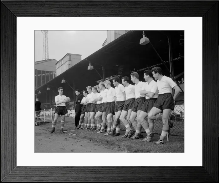 Framed Print : England players in training at Stamford Bridge prior to their match against Wales in Framed Print : England players in training at Stamford Bridge prior to their match against Wales in