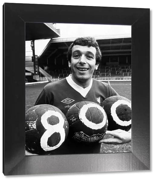 Ian Callaghan Liverpool Football celebrating his 800th appearance for the club