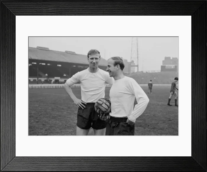Framed Print : Bobby Charlton (right) and his brother Jack Charlton pictured together during an England Framed Print : Bobby Charlton (right) and his brother Jack Charlton pictured together during an England