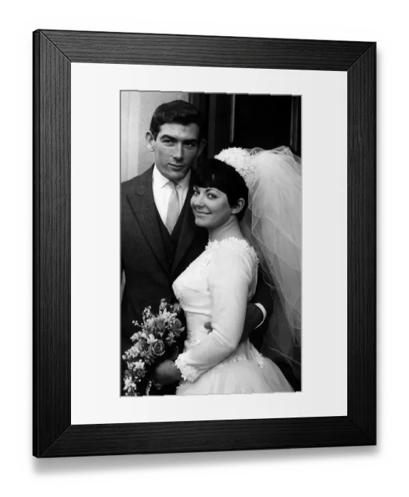 Framed Print : Pat Jennings Goalkeeper of Tottenham Hotspur, Jan 1967 gets married to singer