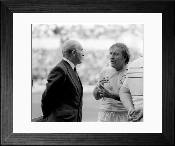 Framed Print : Sir Alf Ramsey and Jimmy Greaves August 1983 Former England manager Framed Print : Sir Alf Ramsey and Jimmy Greaves August 1983 Former England manager