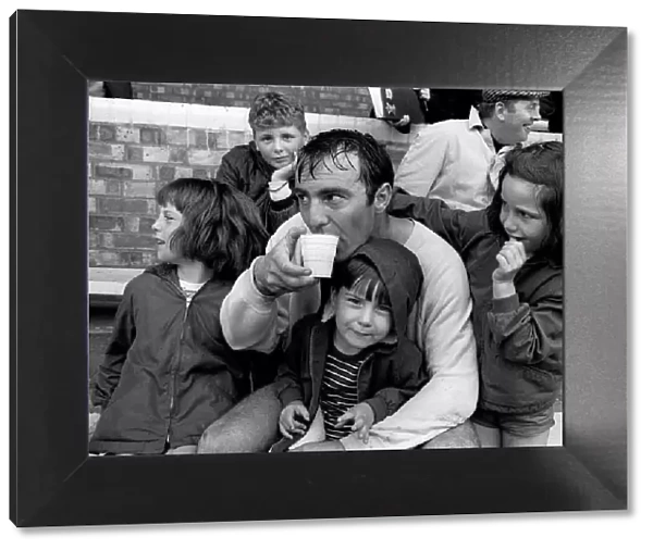 Jimmy Greaves of Tottenham Hotspur and England August 1967 Jimmy with Children at