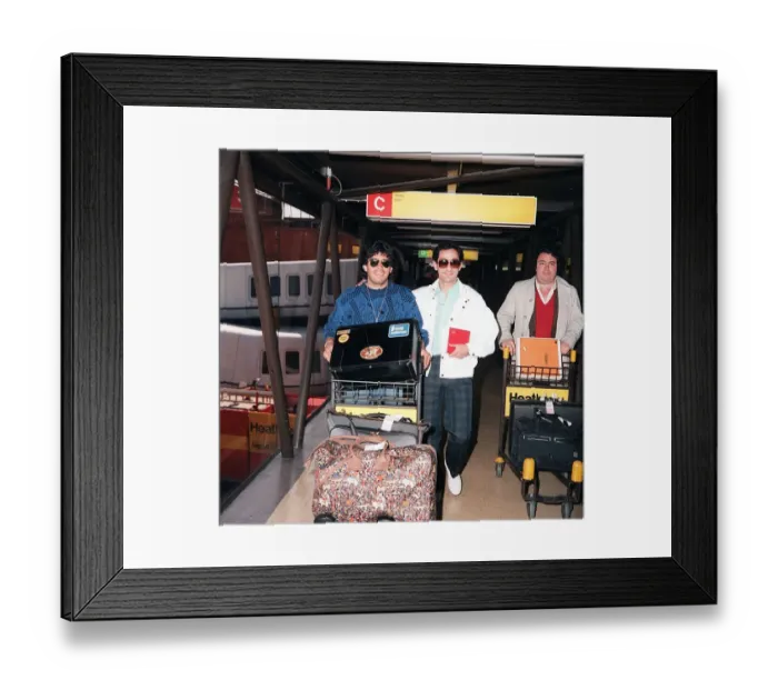 Framed Print : Diago Maradona and Ossie Ardiles, football Players from Argentina