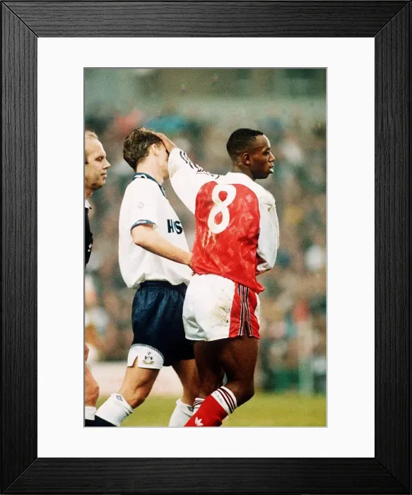 Framed Print : Ian Wright Football England and Arsenal v Spurs Framed Print : Ian Wright Football England and Arsenal v Spurs