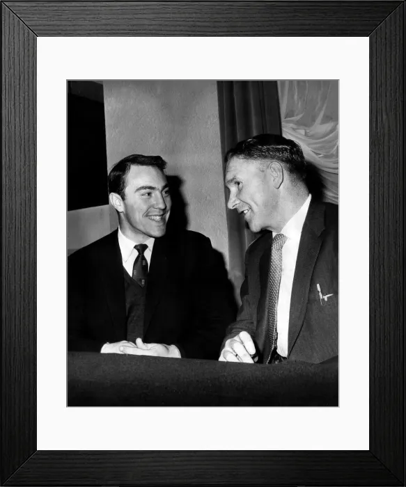 Framed Print : Jimmy Greaves and Bill Nicholson December 1961 Spurs player