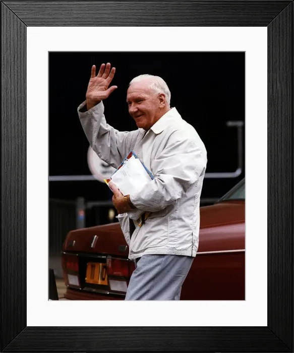 Framed Print : Bill Nicholson Former Manager And Player For Tottenham Hotspurs Waving His Hand Framed Print : Bill Nicholson Former Manager And Player For Tottenham Hotspurs Waving His Hand