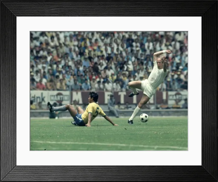 Framed Print : World Cup Group 3 match at Guadalajara, Mexico. England 0 v Brazil 1