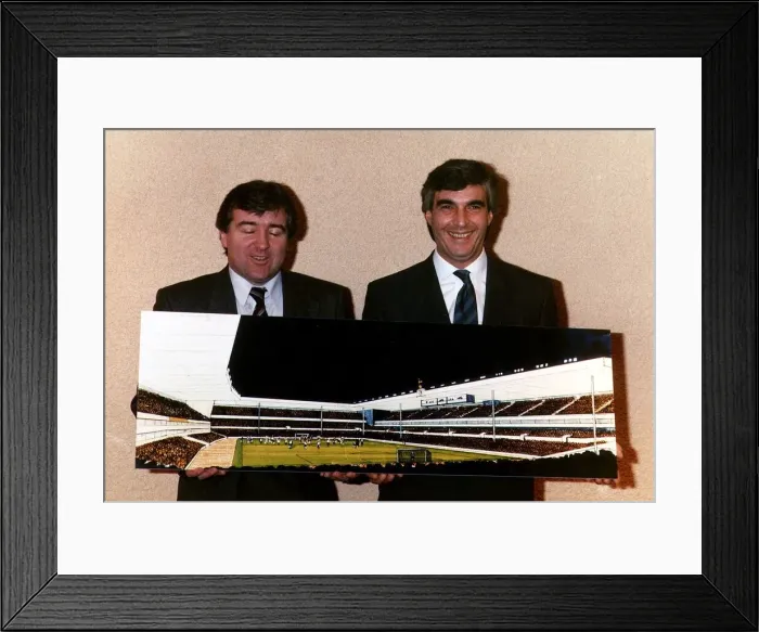 Framed Print : Irving Schollar Football former Chairman and with Terry Venables Former Manager of