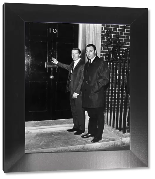 Cliff Jones and Jimmy Greaves. Spurs players outside Prime Ministers residence