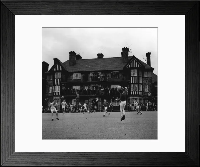 Framed Print : Bill Shankly watched a game of Street football from a flat above Eldon Grove off Framed Print : Bill Shankly watched a game of Street football from a flat above Eldon Grove off