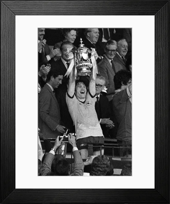 Framed Print : Arsenal v Manchester United Football May 1979 Pat Rice Arsenal Football Player