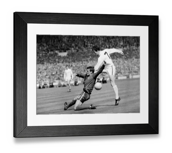 Framed Print : 1967 FA Cup Final at Wembley Tottenham Hotspur v Chelsea Spurs Alan Mullery
