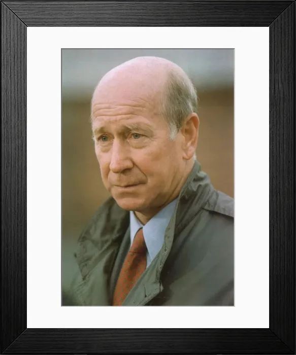 Framed Print : Manchester United footballer Bobby Charlton speaks of his sorrow at he death of his Framed Print : Manchester United footballer Bobby Charlton speaks of his sorrow at he death of his