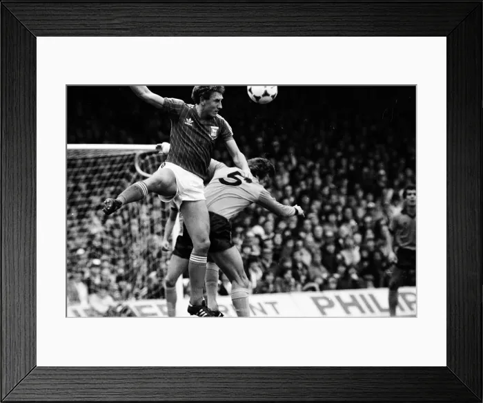 Framed Print : Ipswich Town v Wolverhampton Wanderers league match at Portman Road October 1981 Framed Print : Ipswich Town v Wolverhampton Wanderers league match at Portman Road October 1981