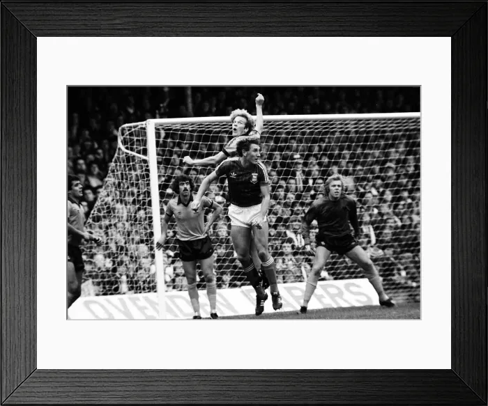 Framed Print : Ipswich Town v Wolverhampton Wanderers league match at Portman Road October 1981 Framed Print : Ipswich Town v Wolverhampton Wanderers league match at Portman Road October 1981