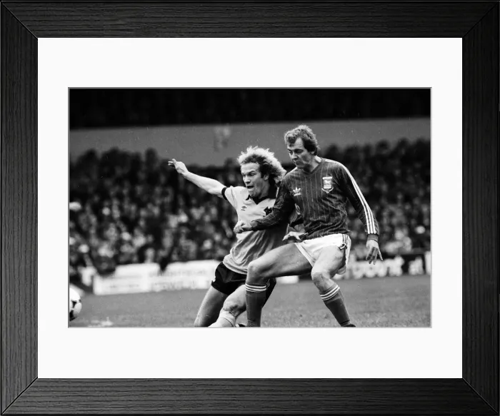 Framed Print : Ipswich Town v Wolverhampton Wanderers league match at Portman Road October 1981 Framed Print : Ipswich Town v Wolverhampton Wanderers league match at Portman Road October 1981