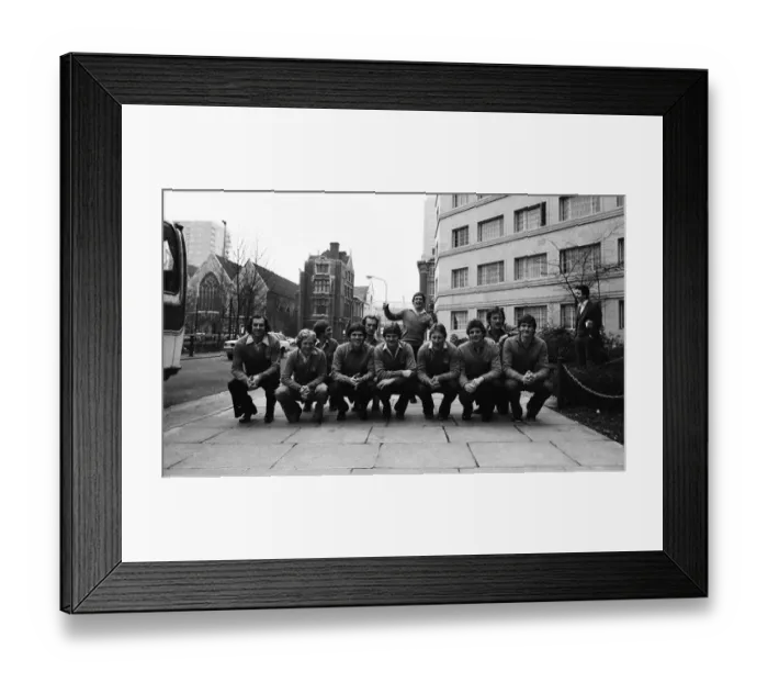 Framed Print : Hero of Wigan Tommy Gore has that on top of the world