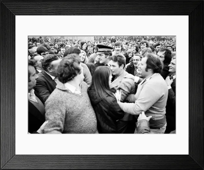 Framed Print : Shrove Tuesday and Ash Wednesday herald, in Ashbourne, Derbyshire