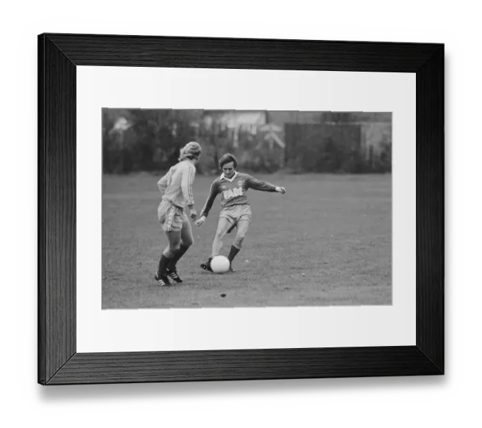 Framed Print : Denmark international footballer Allan Simonsen training with his new team Charlton