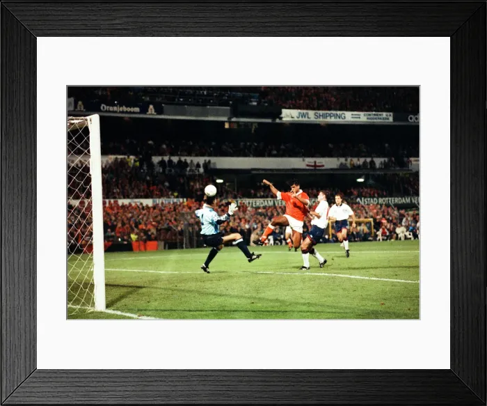Framed Print : Holland 2-0 England World Cup Qualifier, football match at the de Kuip Stadium in Framed Print : Holland 2-0 England World Cup Qualifier, football match at the de Kuip Stadium in