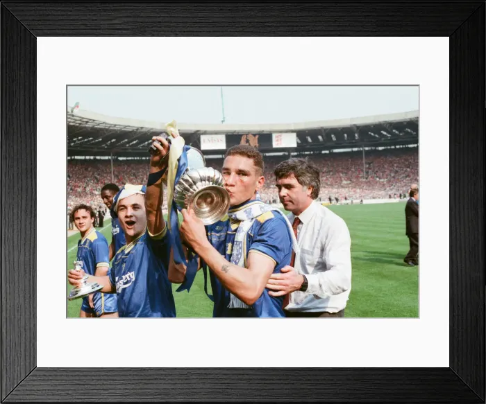 Framed Print : Wimbledon v Liverpool FA Cup Final 1988 at Wembley Stadium, London Saturday 14th May 1988