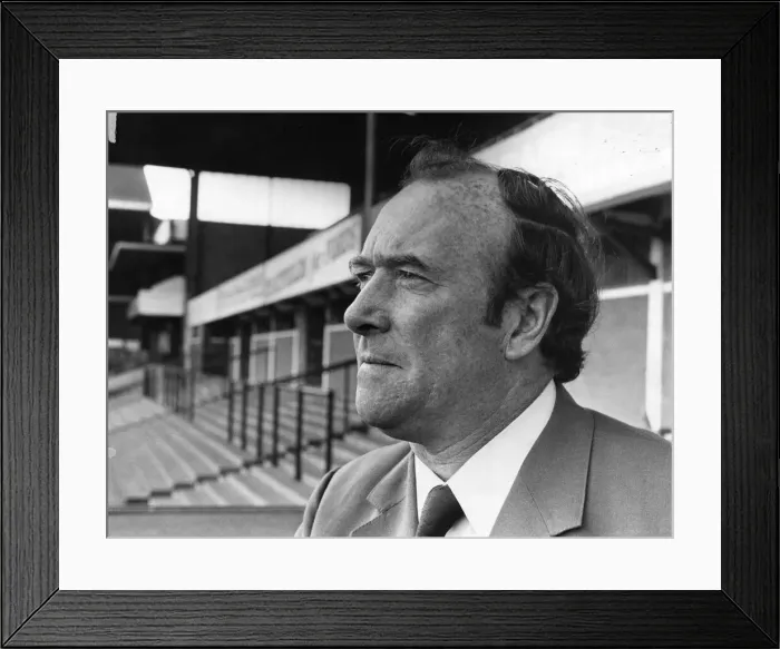 Framed Print : Tony Waddington Stoke City Manager 29th September 1974. Local Caption Football Framed Print : Tony Waddington Stoke City Manager 29th September 1974. Local Caption Football