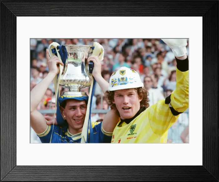 Framed Print : Wimbledon v Liverpool FA Cup Final 1988 at Wembley Stadium, London Saturday 14th May 1988 Framed Print : Wimbledon v Liverpool FA Cup Final 1988 at Wembley Stadium, London Saturday 14th May 1988