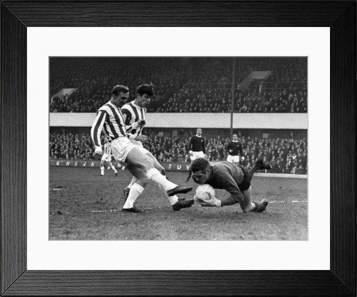 Framed Print : Stoke City v Arsenal League Match at the Victoria Ground 16th December 1967
