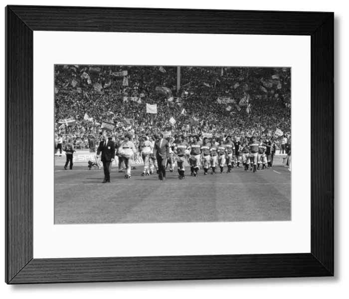 Framed Print : FA Cup Final at Wembley Stadium. Everton 0 v Manchester United 1
