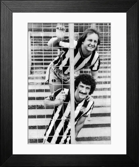 Framed Print : Newcastle United players David McCreery and Terry McDermott at St. Jamess Park Framed Print : Newcastle United players David McCreery and Terry McDermott at St. Jamess Park