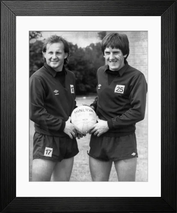 Framed Print : Newcastle United players David McCreery and Peter Beardsley, both ex-Manchester United Framed Print : Newcastle United players David McCreery and Peter Beardsley, both ex-Manchester United